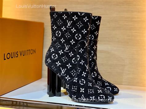 louis vuitton monogram black red ankle boot|Louis Vuitton silhouette ankle boot.